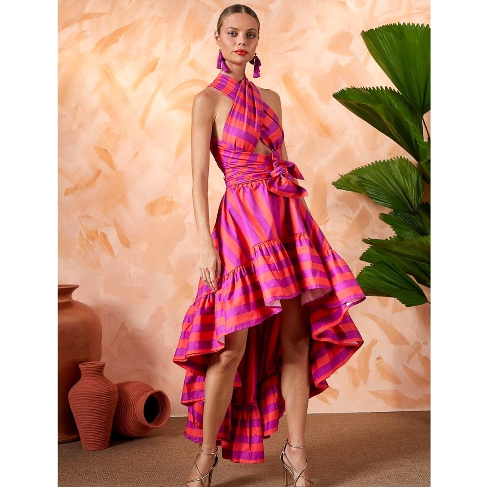 Erika Pena x Anthropologie Coco Convertible Stripe Cut Out Matching Set